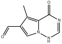 Pyrrolo[2,1-f][1,2,4]triazine-6-carboxaldehyde, 1,4-dihydro-5-methyl-4-oxo- (9CI) Struktur