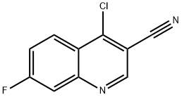 4-CHLORO-7-FLUORO-QUINOLINE-3-CARBONITRILE
 Struktur