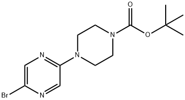 1-PIPERAZINECARBOXYLIC ACID, 4-(5-BROMOPYRAZINYL)-, 1,1-DIMETHYLETHYL ESTER Struktur