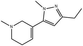 Pyridine, 3-(3-ethyl-1-methyl-1H-pyrazol-5-yl)-1,2,5,6-tetrahydro-1-methyl- (9CI) Struktur