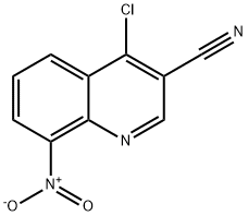 4-CHLORO-8-NITRO-QUINOLINE-3-CARBONITRILE
 Struktur