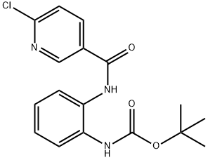 tert-Butyl (2-{[(6-Chloropyridin-3-yl)carbonyl]
amino}phenyl)carbamate Struktur