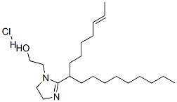 1H-Imidazole-1-ethanol, 2-(8Z)-8-heptadecenyl-4,5-dihydro-, monohydrochloride Struktur