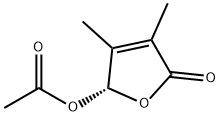 2(5H)-Furanone,5-(acetyloxy)-3,4-dimethyl-,(5S)-(9CI) Struktur