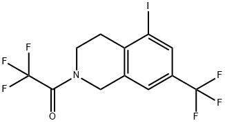 Isoquinoline, 1,2,3,4-tetrahydro-5-iodo-2-(trifluoroacetyl)-7-(trifluoroMethyl)- Struktur