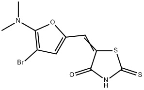 4-Thiazolidinone,  5-[[4-bromo-5-(dimethylamino)-2-furanyl]methylene]-2-thioxo- Struktur