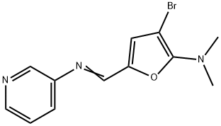 3-Pyridinamine,  N-[[4-bromo-5-(dimethylamino)-2-furanyl]methylene]- Struktur