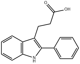 3-(2-phenyl-1H-indol-3-yl)propanoic acid Struktur