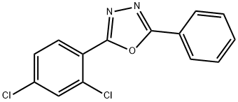 2-(2,4-dichlorophenyl)-5-phenyl-1,3,4-oxadiazole          Struktur