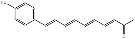 (3E,5E,7E,9E)-10-(4-Hydroxyphenyl)-3,5,7,9-decatetren-2-one Struktur