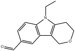 Pyrano[4,3-b]indole-8-carboxaldehyde, 5-ethyl-1,3,4,5-tetrahydro- (9CI) Struktur