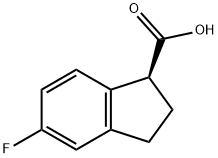 (1S)-2,3-DIHYDRO-5-FLUORO-1H-INDENE-1-CARBOXYLIC ACID Struktur