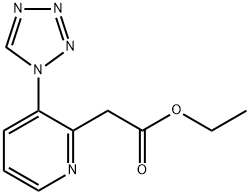 ETHYL 2-(3-(1H-TETRAZOL-1-YL)PYRIDIN-2-YL)ACETATE Struktur