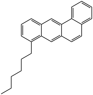 8-Hexylbenz[a]anthracene Struktur