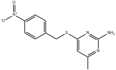 4-methyl-6-[(4-nitrophenyl)methylsulfanyl]pyrimidin-2-amine Struktur