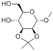 METHYL 2,3-O-ISOPROPYLIDENE-ALPHA-D-MANNOPYRANOSIDE Struktur