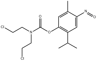 (5-methyl-4-nitroso-2-propan-2-yl-phenyl) N,N-bis(2-chloroethyl)carbam ate Struktur