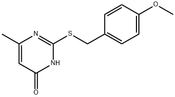 2-(4-METHOXY-BENZYLSULFANYL)-6-METHYL-3H-PYRIMIDIN-4-ONE Struktur