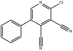 3,4-Pyridinedicarbonitrile,  2-chloro-5-phenyl- Struktur