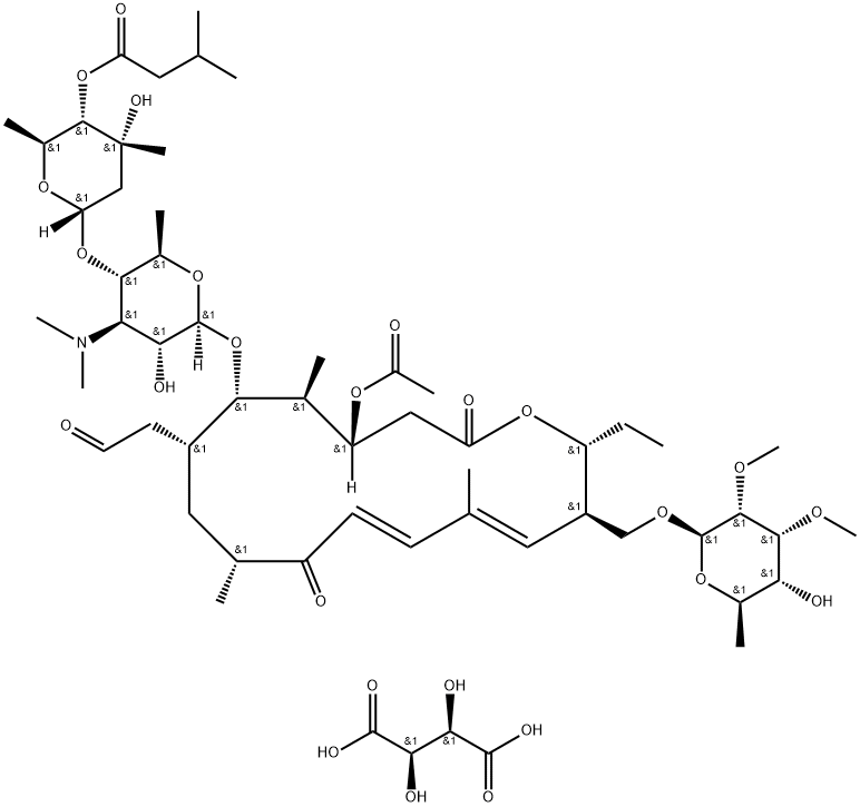 酒石酸乙酰異戊酰泰樂菌素 結構式