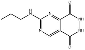 9-propylamino-3,4,8,10-tetrazabicyclo[4.4.0]deca-6,8,10-triene-2,5-dio ne Struktur