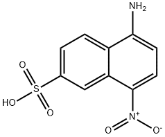 5-amino-8-nitronaphthalene-2-sulfonic acid Struktur