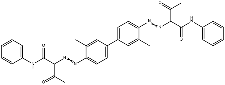 2,2'-[(3,3'-dimethyl[1,1'-biphenyl]-4,4'-diyl)bis(azo)]bis[3-oxo-N-phenylbutyramide] Struktur