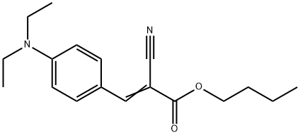 3-[4-(Diethylamino)phenyl]-2-cyanopropenoic acid butyl ester Struktur