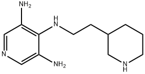 4-[2-(3-Piperidyl)ethylamino]pyridine-3,5-diamine Structure