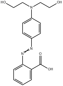 2-[4-(bis(2-hydroxyethyl)amino)phenyl]diazenylbenzoic acid Struktur