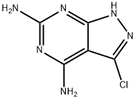 1H-Pyrazolo[3,4-d]pyrimidine-4,6-diamine, 3-chloro- Struktur