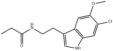 N-[2-(6-Chloro-5-methoxy-1H-indol-3-yl)ethyl]propionamide Struktur