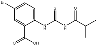 5-BROMO-2-[[[(2-METHYL-1-OXOPROPYL)AMINO]THIOXOMETHYL]AMINO]-BENZOIC ACID Struktur