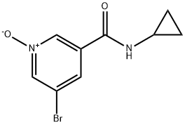 3-Pyridinecarboxamide,5-bromo-N-cyclopropyl-,1-oxide(9CI) Struktur