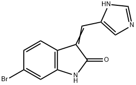 6-BROMO-3-(3H-IMIDAZOL-4-YLMETHYLENE)-1,3-DIHYDRO-INDOL-2-ONE Struktur