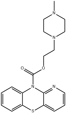 10H-Pyrido[3,2-b][1,4]benzothiazine-10-carboxylic acid 2-(4-methylpiperazino)ethyl ester Struktur