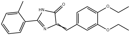 4H-Imidazol-4-one,  5-[(3,4-diethoxyphenyl)methylene]-1,5-dihydro-2-(2-methylphenyl)-  (9CI) Struktur