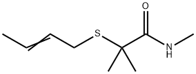 2-[(2-Butenyl)thio]-N,2-dimethylpropionamide Struktur