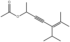 6-Methyl-5-isopropyl-5-hepten-3-yn-2-ol acetate Struktur