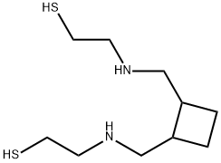 N,N'-Bis(2-mercaptoethyl)-1,2-cyclobutanebis(methanamine) Struktur