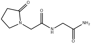 1-Pyrrolidineacetamide, N-(2-amino-2-oxoethyl)-2-oxo- Struktur