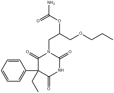 1-[2-(Aminocarbonyloxy)-3-propoxypropyl]-5-ethyl-5-phenyl-2,4,6(1H,3H,5H)-pyrimidinetrione Struktur