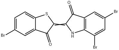 2-(5-Bromo-3-oxobenzo[b]thiophen-2(3H)-ylidene)-5,7-dibromo-1H-indol-3(2H)-one Struktur