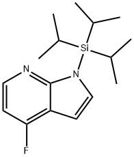 1H-Pyrrolo[2,3-b]pyridine, 4-fluoro-1-[tris(1-methylethyl)silyl]- Struktur