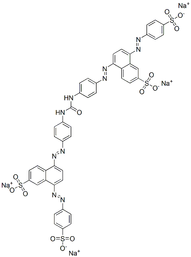 tetrasodium 5,5'-[carbonylbis(imino-4,1-phenyleneazo)]bis[8-[(4-sulphonatophenyl)azo]naphthalene-2-sulphonate] Struktur