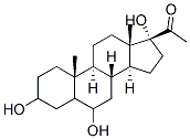 pregnane-3,6,17-triol-20-one Struktur