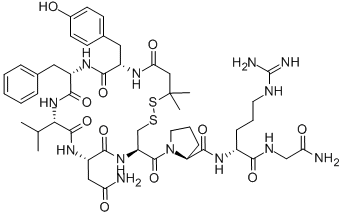 (DEAMINO-PEN1,VAL4,D-ARG8)-VASOPRESSIN, 64158-84-5, 結(jié)構(gòu)式