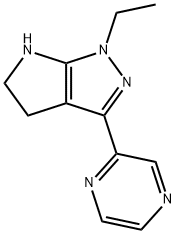 Pyrrolo[2,3-c]pyrazole, 1-ethyl-1,4,5,6-tetrahydro-3-pyrazinyl- (9CI) Struktur