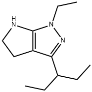 Pyrrolo[2,3-c]pyrazole, 1-ethyl-3-(1-ethylpropyl)-1,4,5,6-tetrahydro- (9CI) Struktur