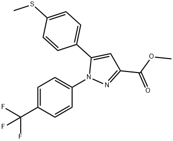 METHYL 5-(4-METHYLSULFANYL-PHENYL)-1-(4-TRIFLUOROMETHYL-PHENYL)-1H-PYRAZOLE-3-CARBOXYLATE price.